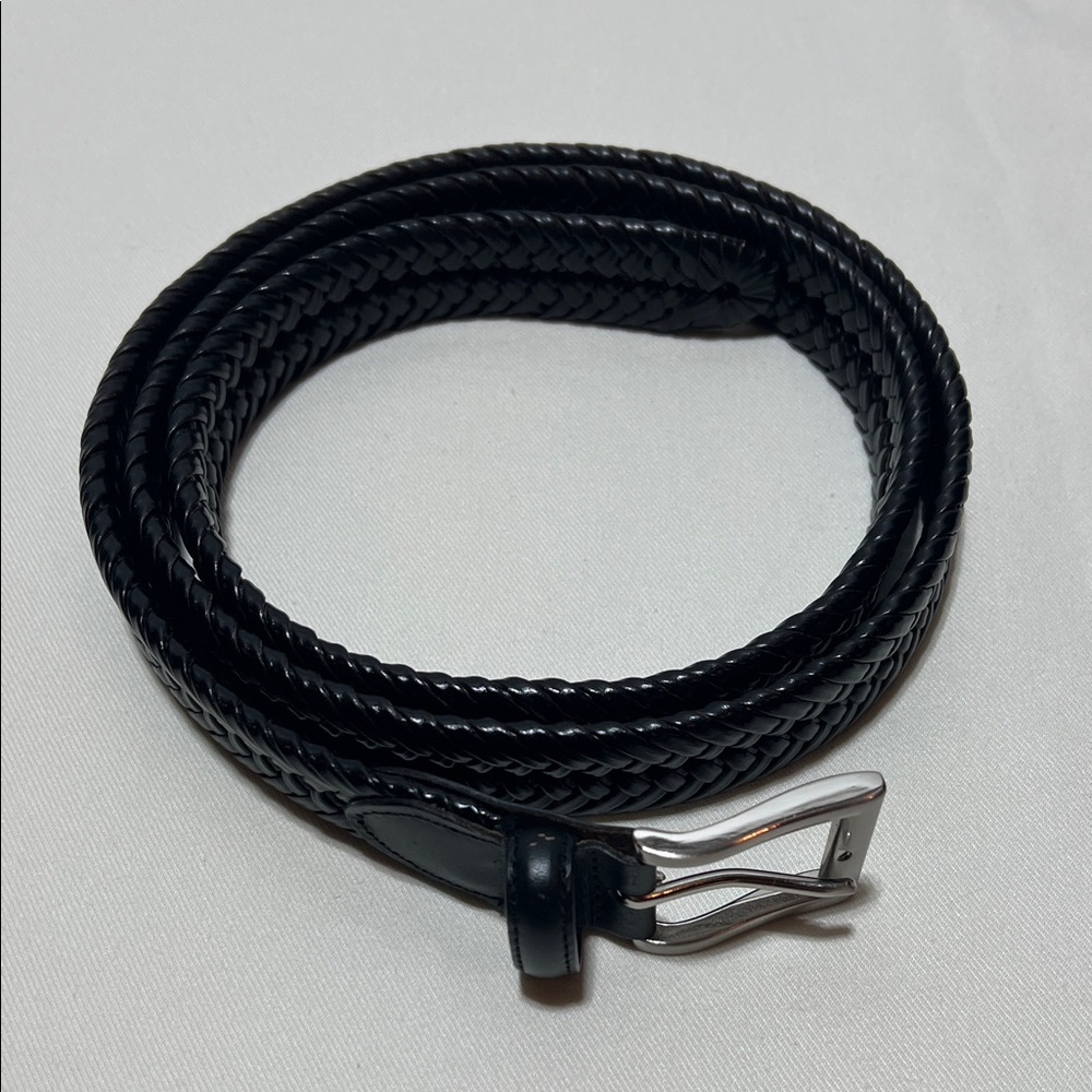 Croft & Barrow Big and Tall Black Woven Men's Belt Size 48-50